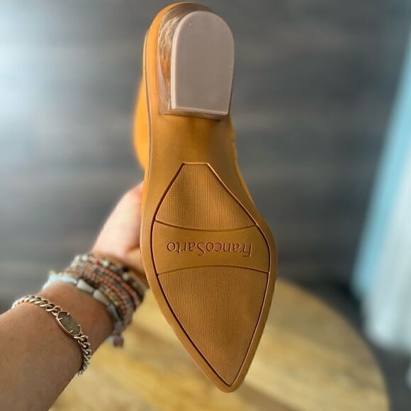 Franco Sarto Sammie Faux Suede Ankle Bootie in Whiskey Tan. Size 7. NWT! - Picture 9 of 16